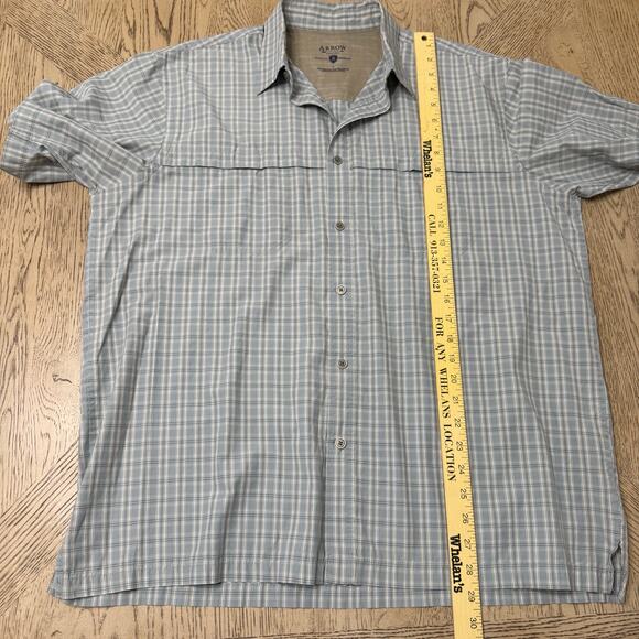 Arrow Men’s Large Checkered Short Sleeve Button Front Shirt Top - Picture 6 of 7